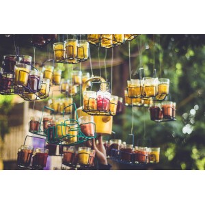 Hanging wine glasses