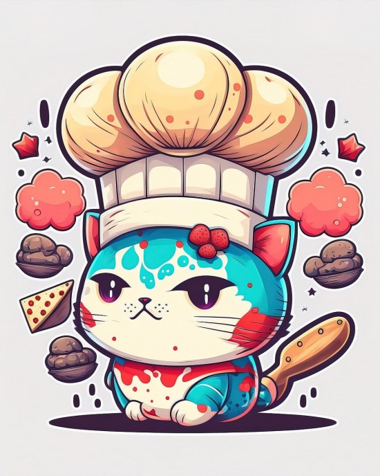 Chef Blue Cat