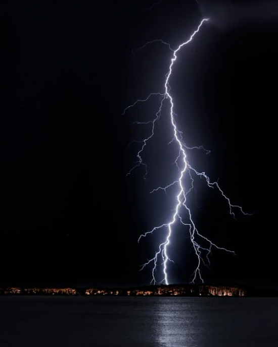 Lightning strikes cities